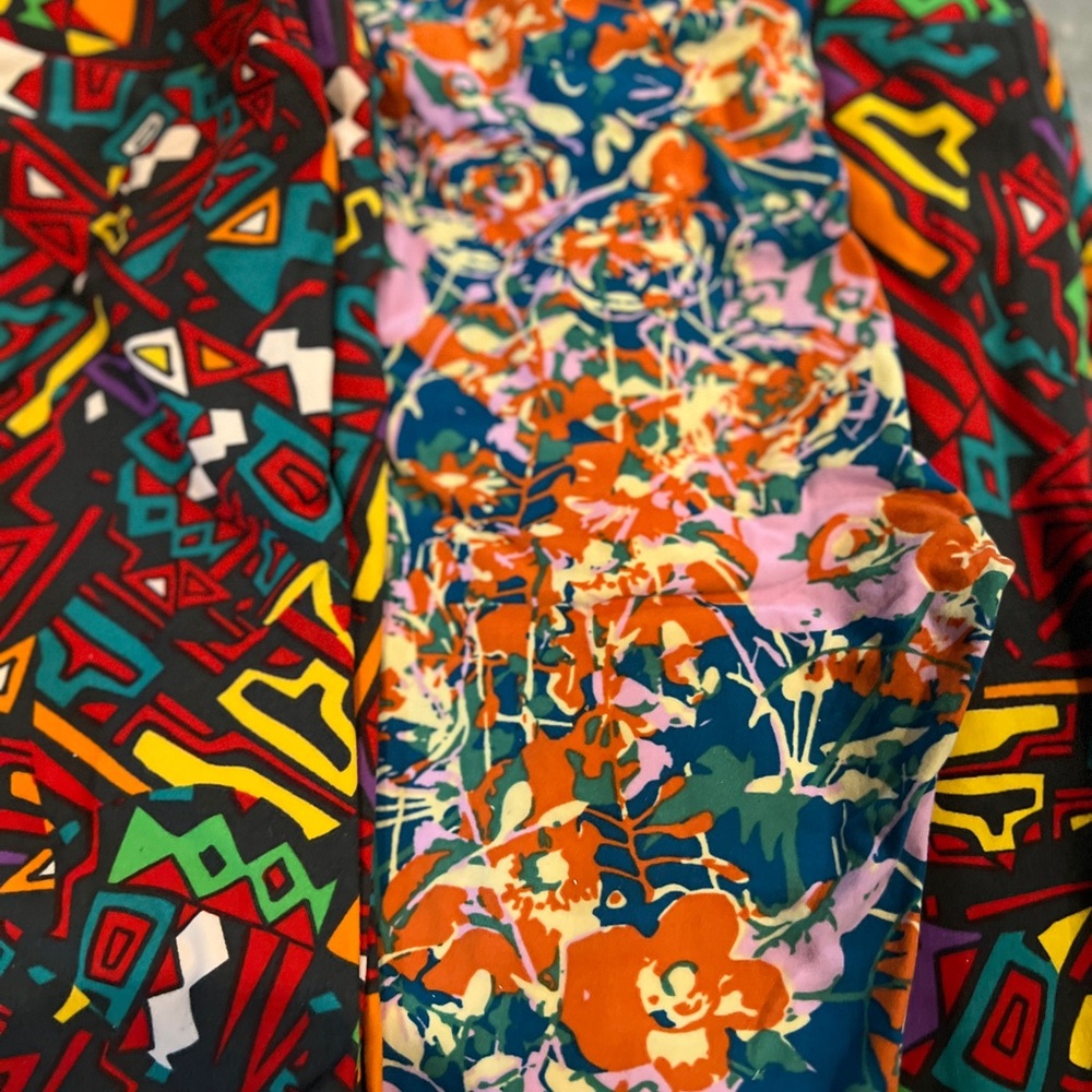 LuLaRoe Colorful Patterned Leggings BUNDLE OF 9 pairs OS